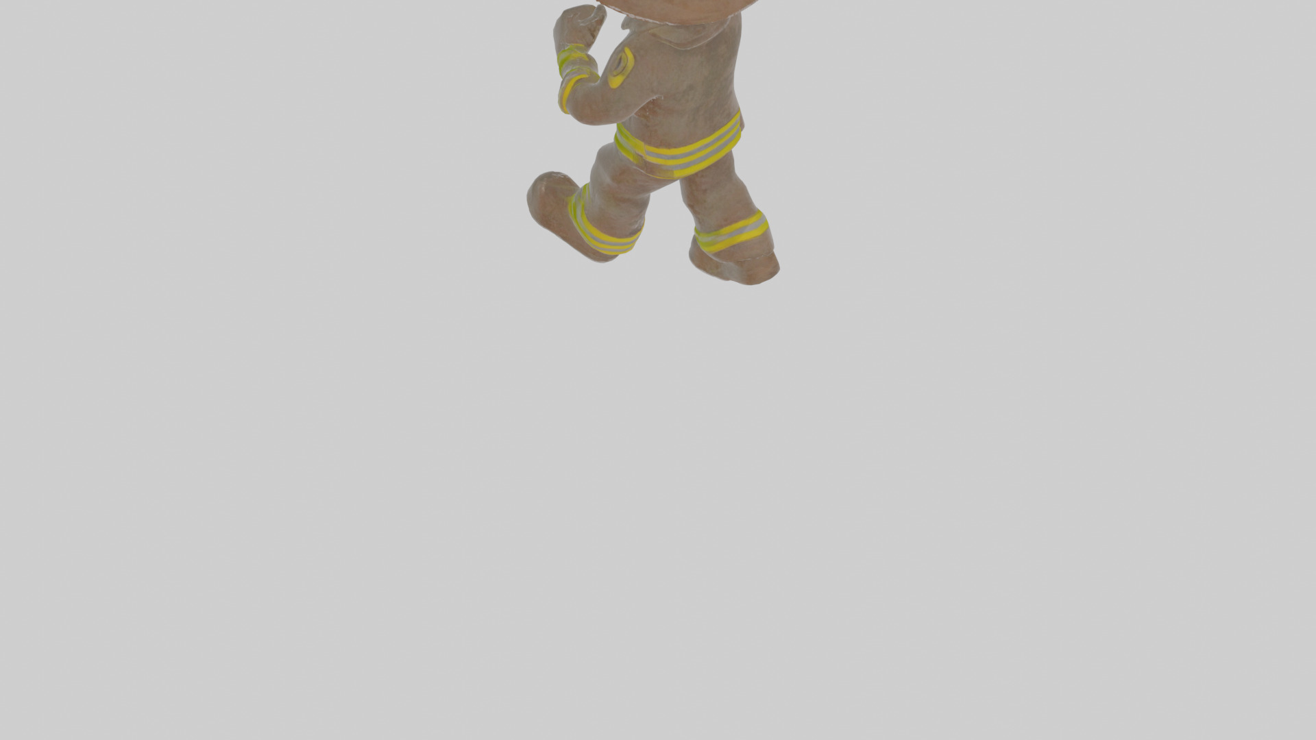 Cartoon Firefighter Low-poly 3D model_6