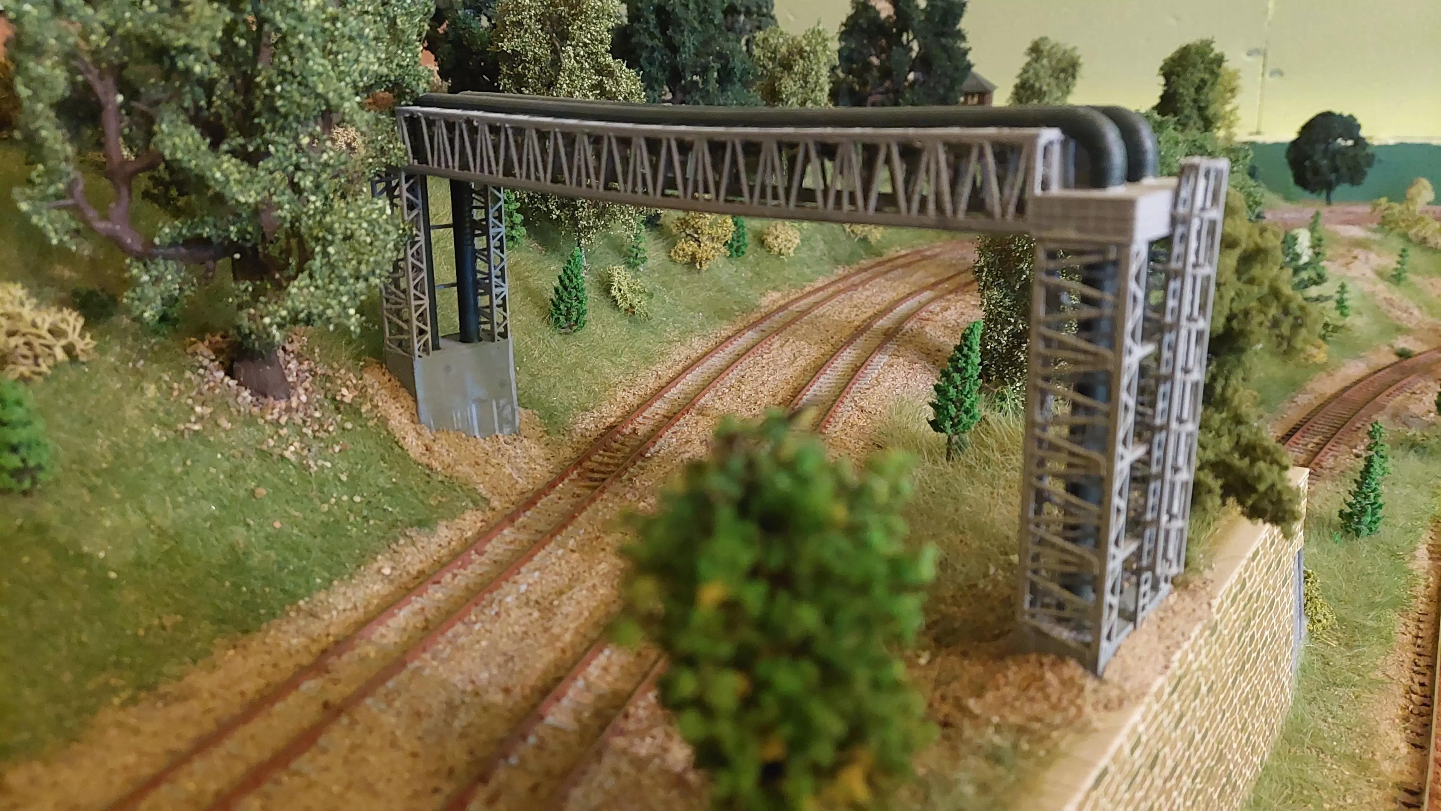 H0 scale Steam Pipe Bridge - FDM 3D print model_0