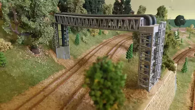 H0 scale Steam Pipe Bridge - FDM