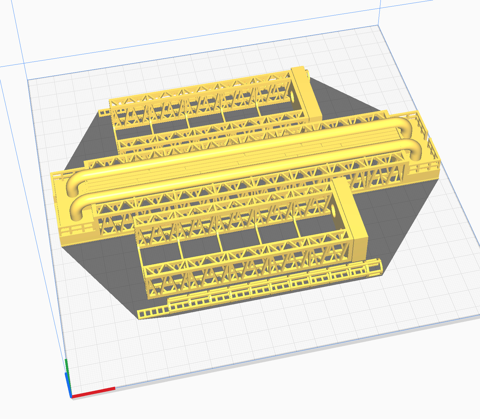 H0 scale Steam Pipe Bridge - FDM 3D print model_2