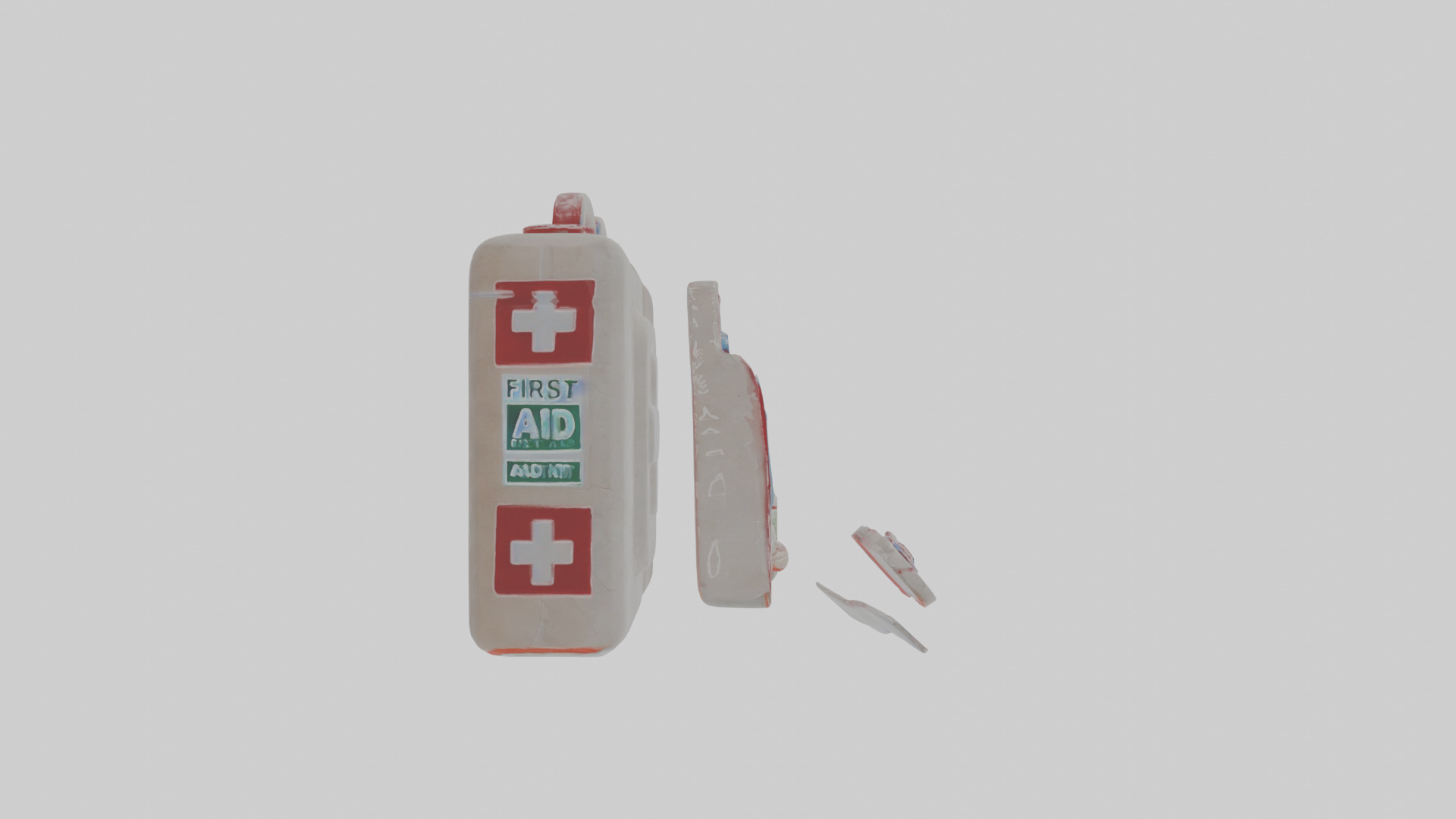 Cartoon First Aid Kit Low-poly 3D model_20