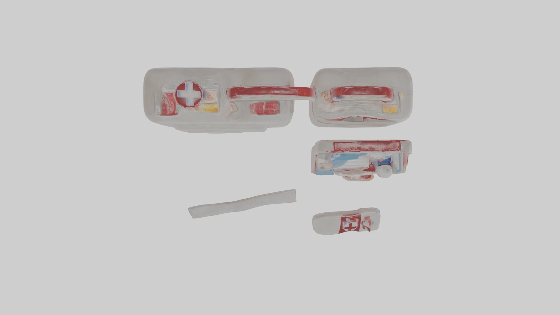 Cartoon First Aid Kit Low-poly 3D model_21