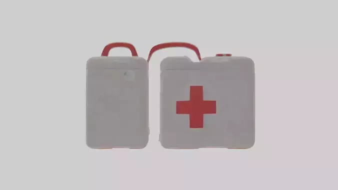 Cartoon First Aid Kit Low-poly 3D model