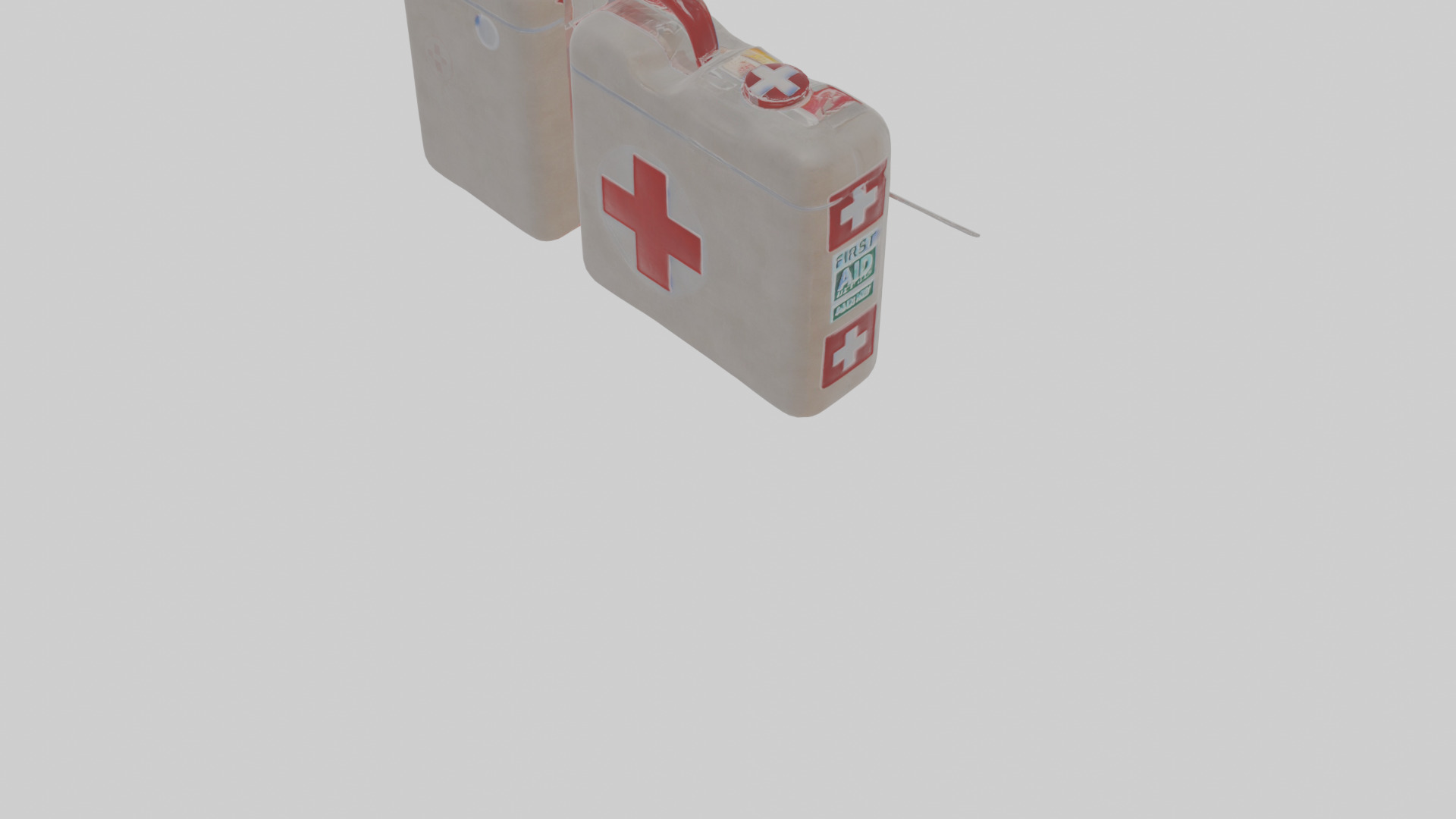 Cartoon First Aid Kit Low-poly 3D model_7