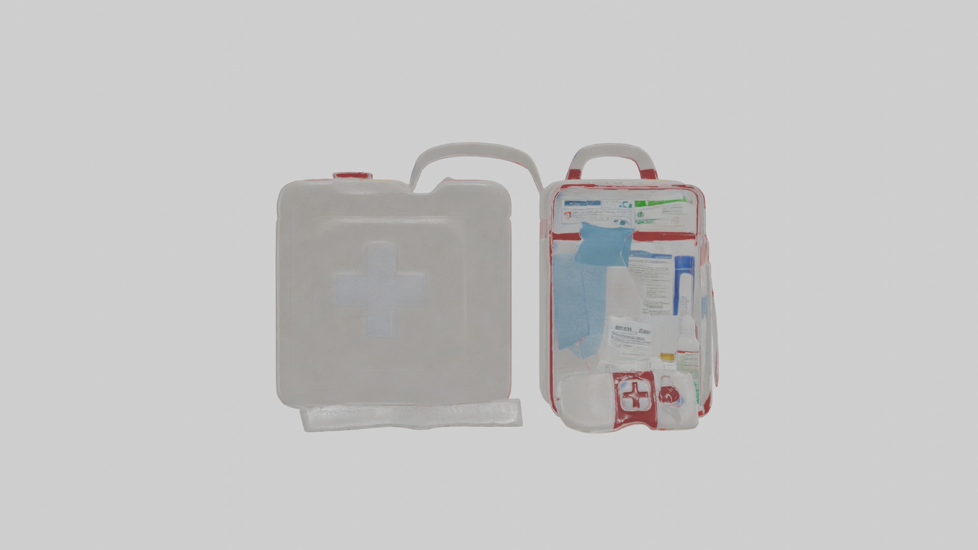 Cartoon First Aid Kit Low-poly 3D model_13
