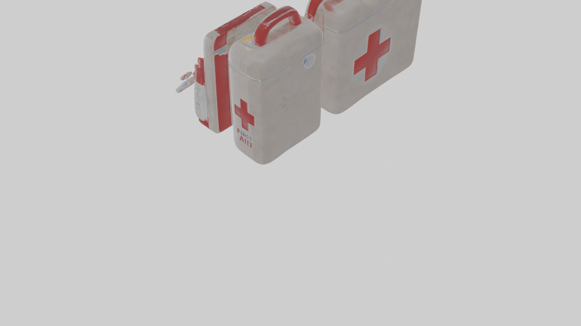 Cartoon First Aid Kit Low-poly 3D model_5