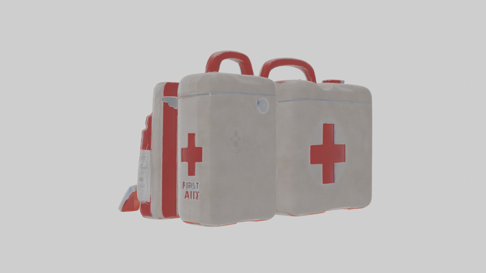 Cartoon First Aid Kit Low-poly 3D model_2