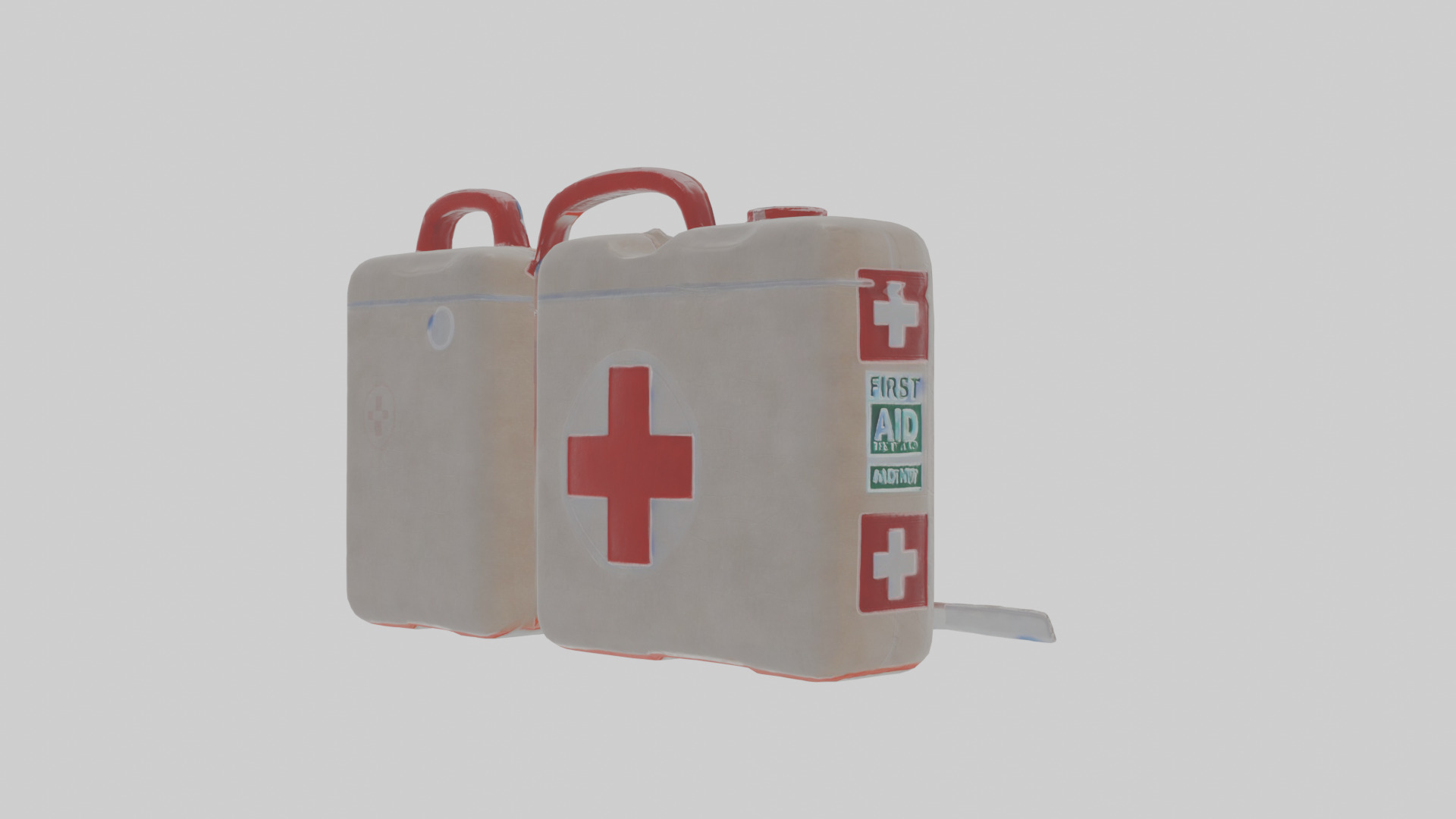 Cartoon First Aid Kit Low-poly 3D model_3