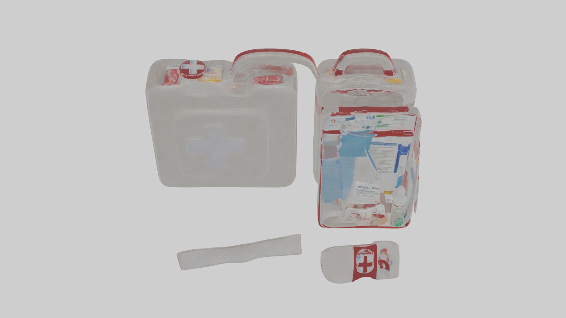 Cartoon First Aid Kit Low-poly 3D model_25