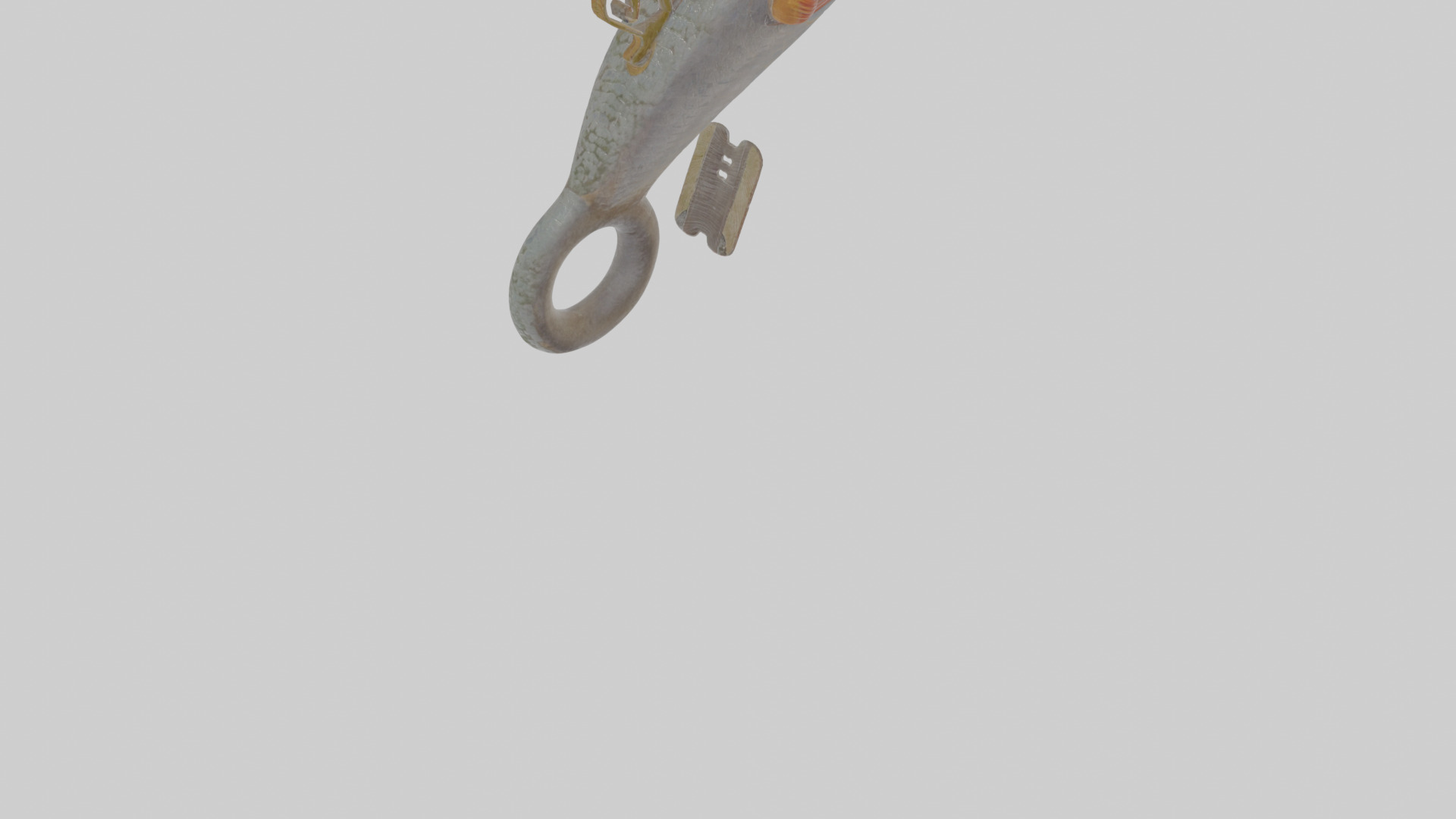 Cartoon Fish Hook Low-poly 3D model_8