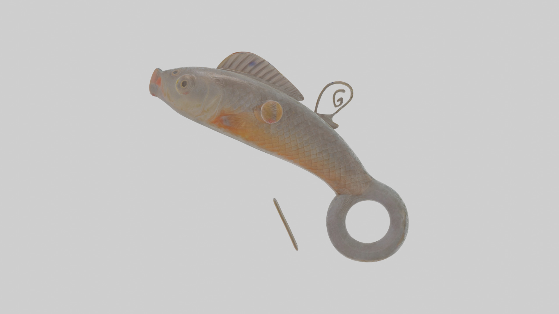 Cartoon Fish Hook Low-poly 3D model_22