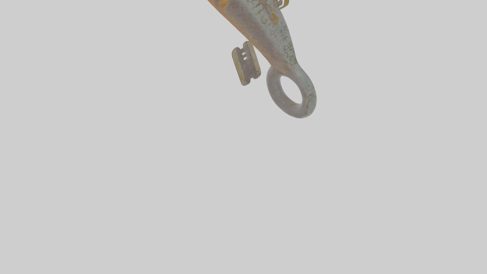 Cartoon Fish Hook Low-poly 3D model_10