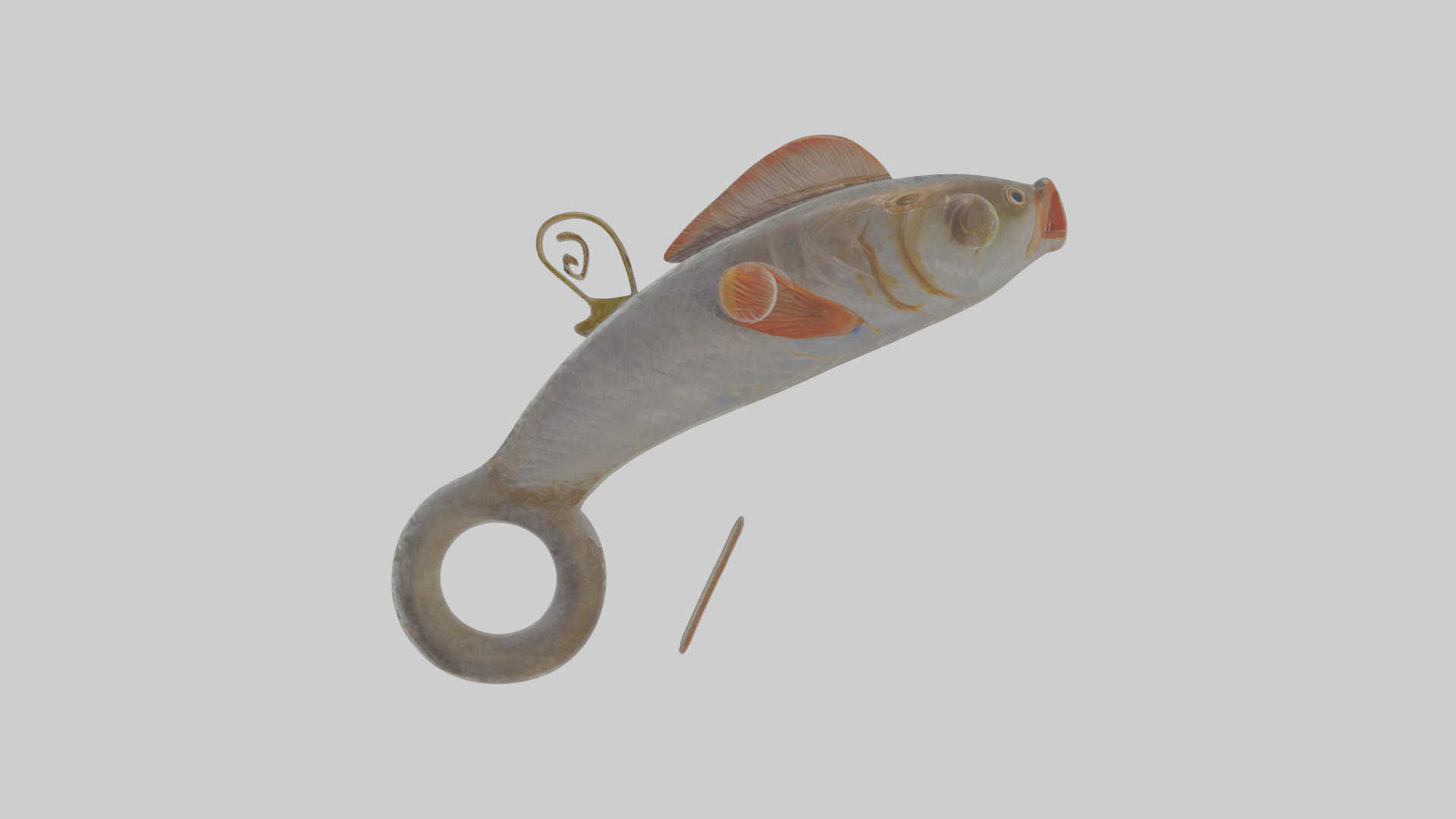 Cartoon Fish Hook Low-poly 3D model_21