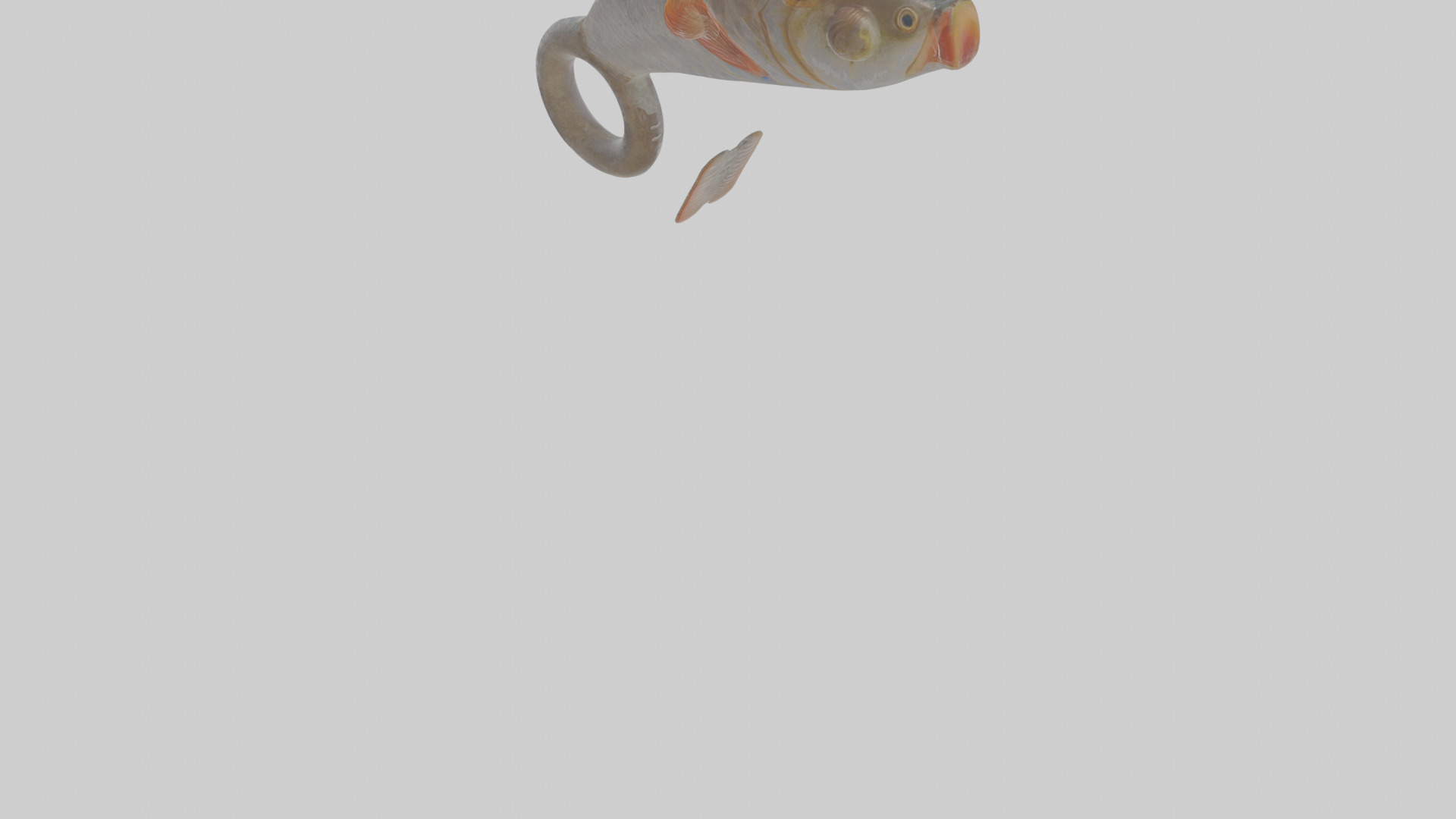 Cartoon Fish Hook Low-poly 3D model_5