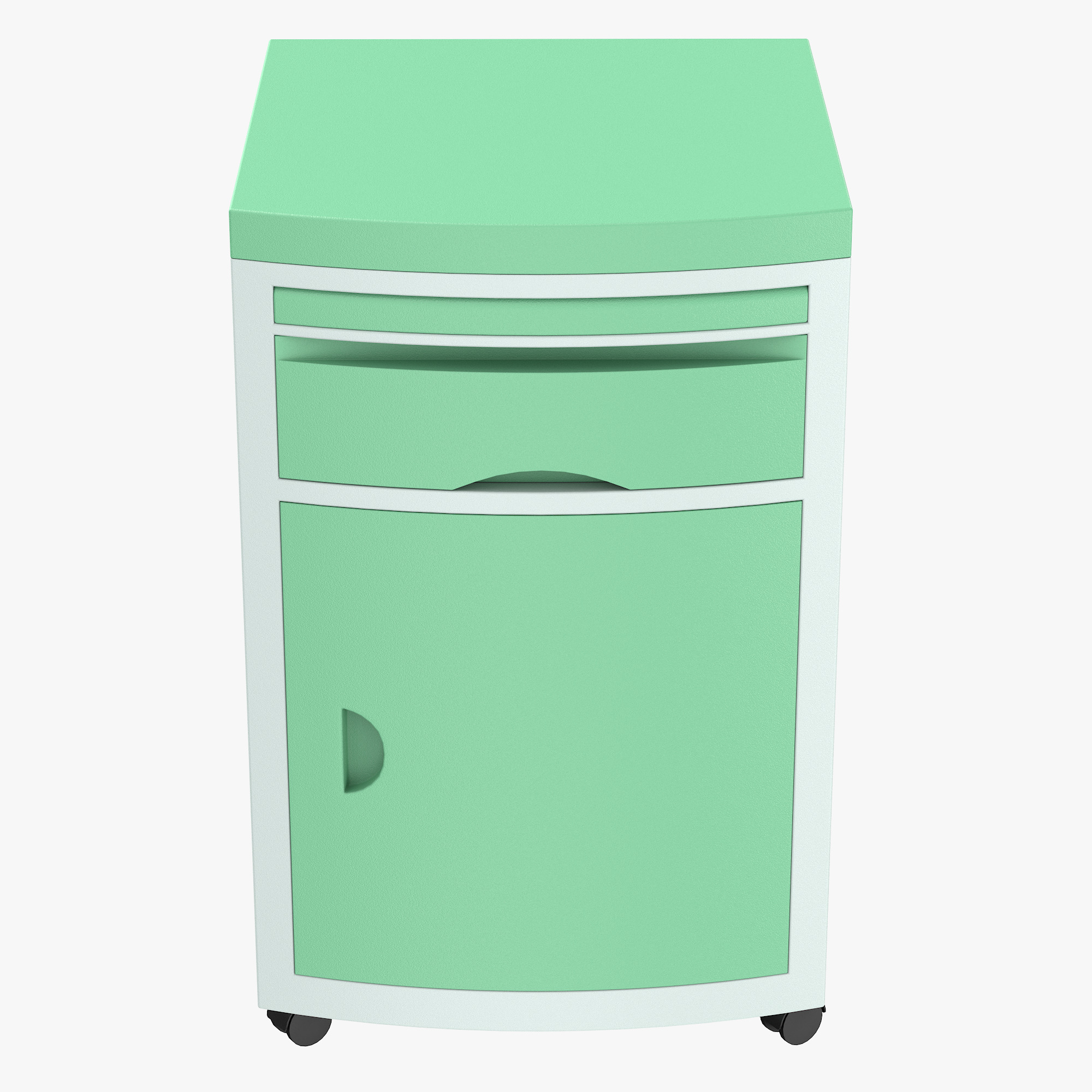 Hospital Bedside Table Low-poly 3D model_2