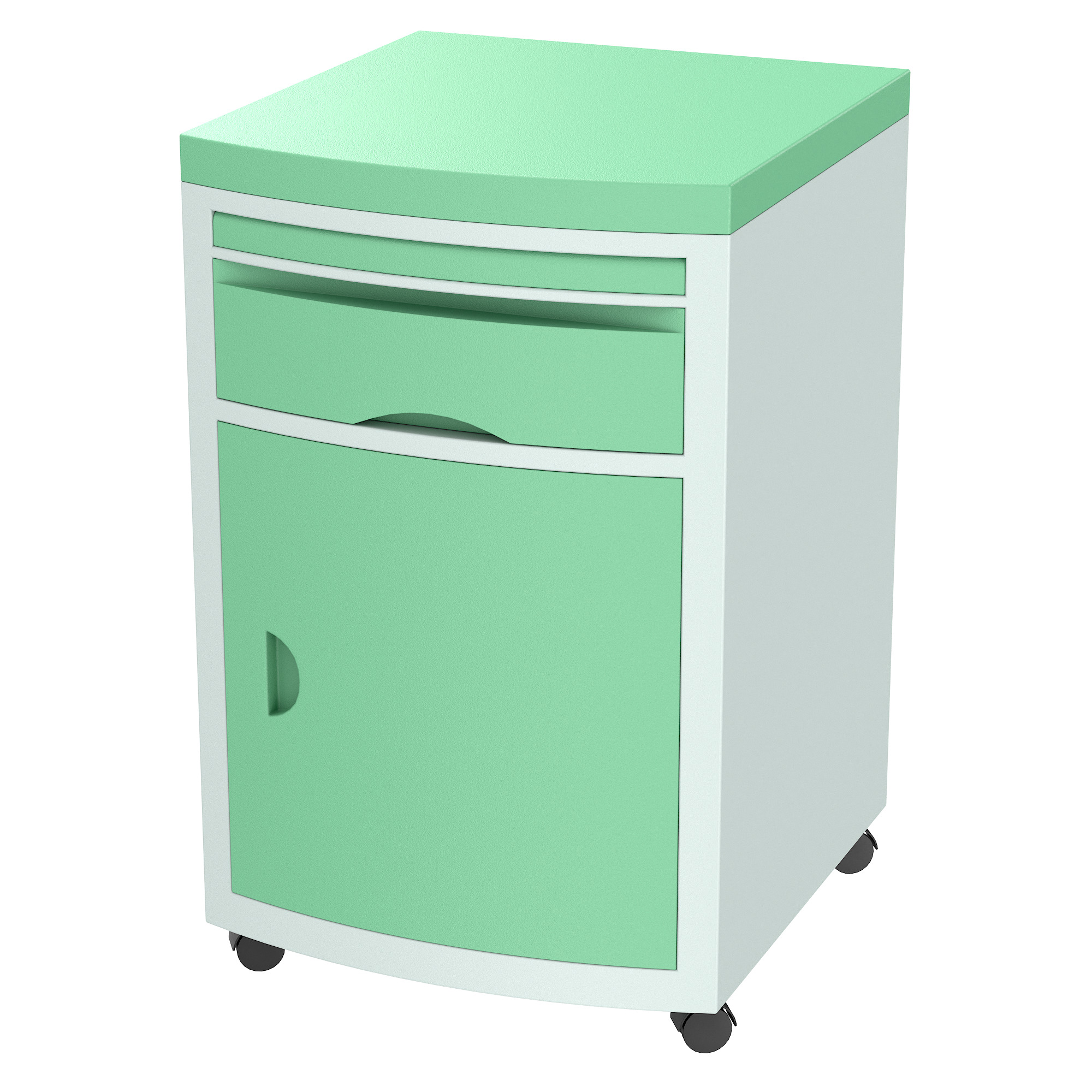 Hospital Bedside Table Low-poly 3D model_15