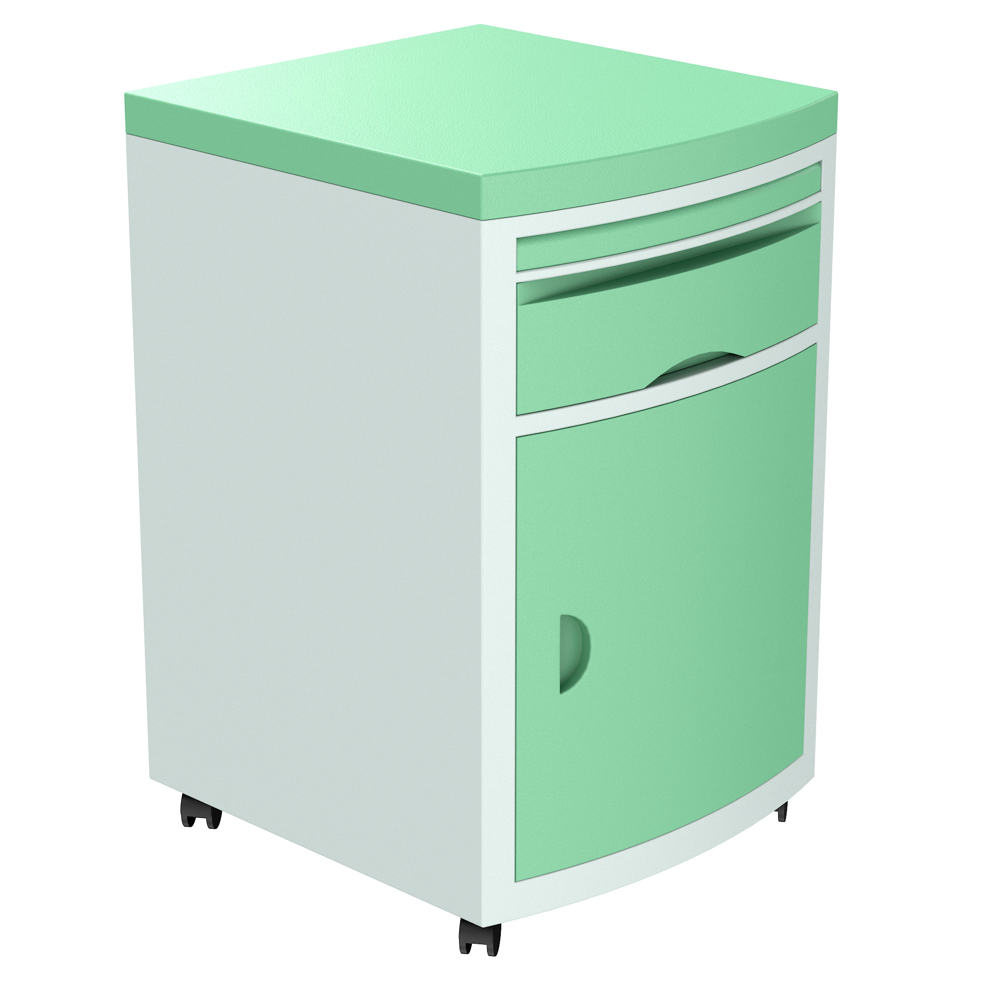 Hospital Bedside Table Low-poly 3D model_41