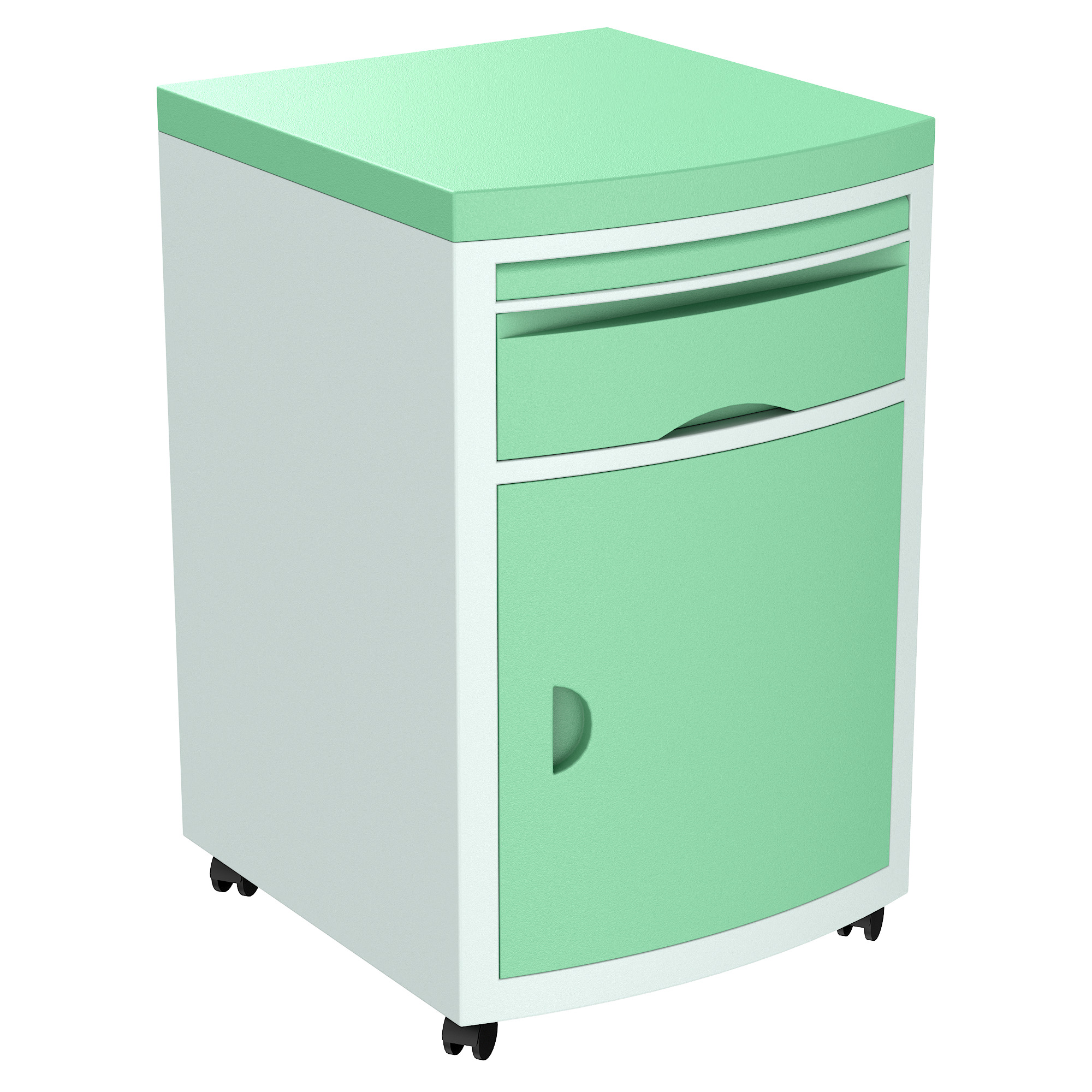 Hospital Bedside Table Low-poly 3D model_42