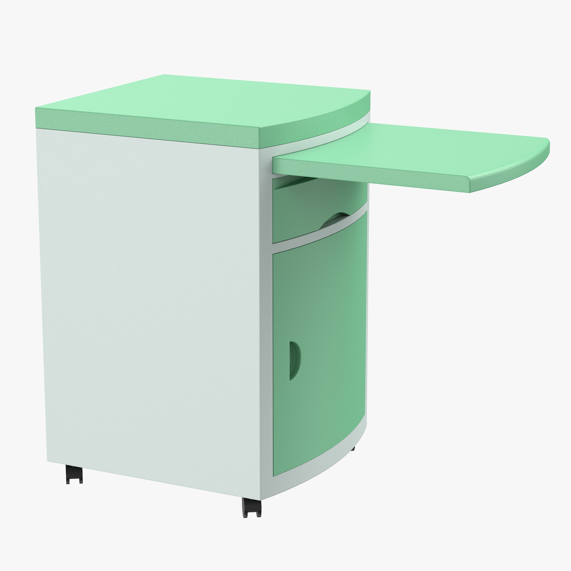 Hospital Bedside Table Low-poly 3D model_5