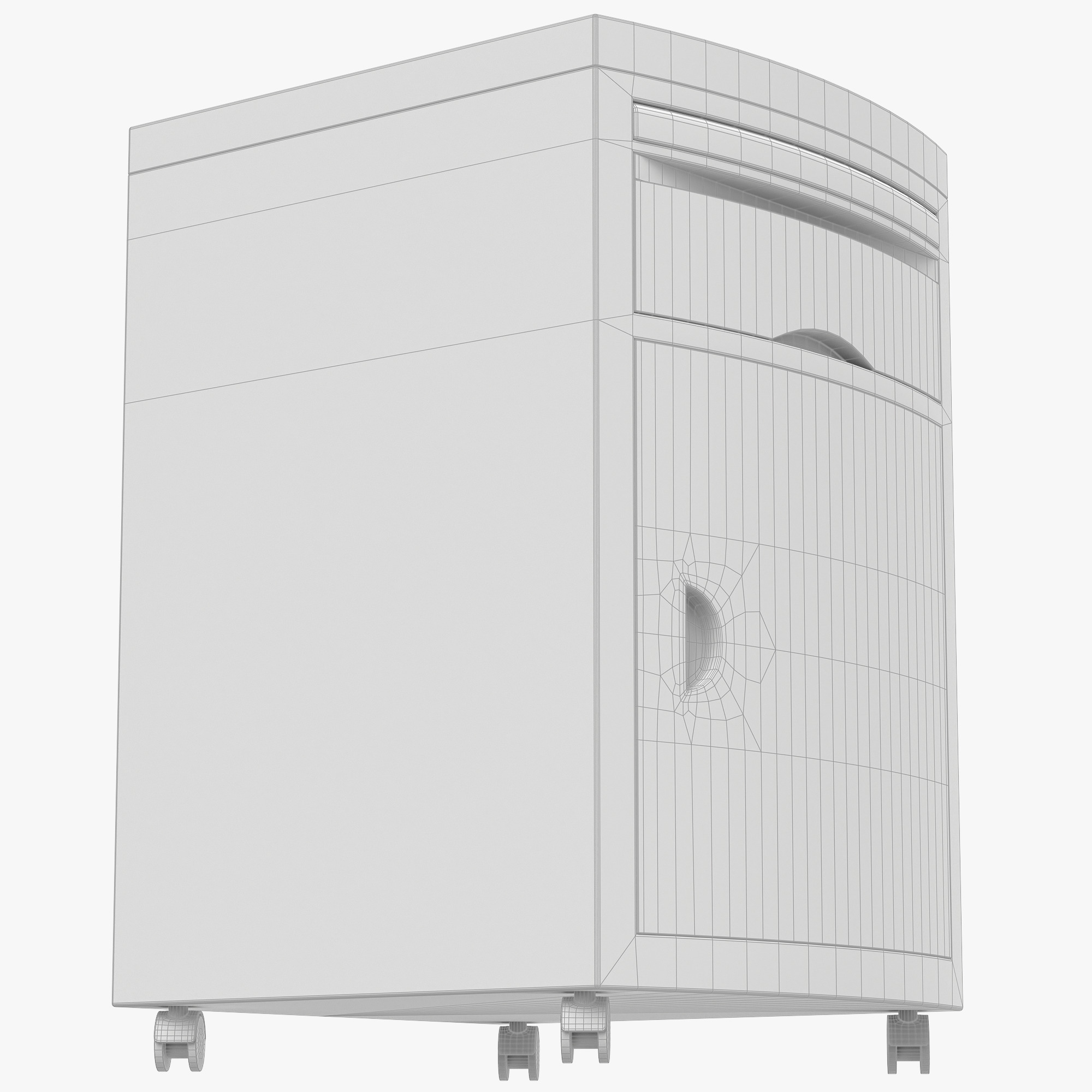 Hospital Bedside Table Low-poly 3D model_12