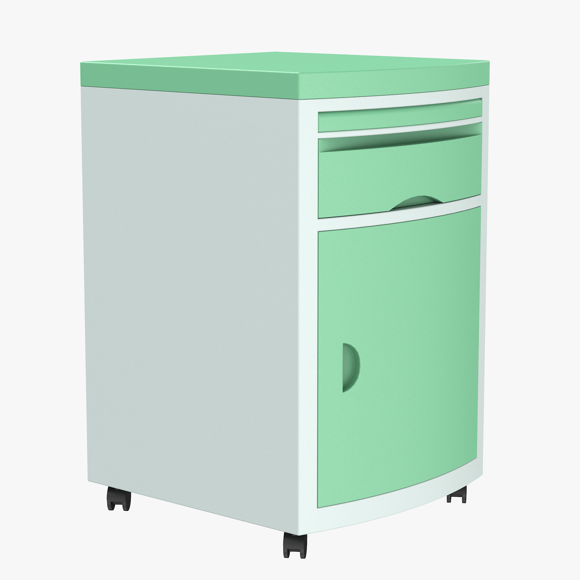 Hospital Bedside Table Low-poly 3D model_1