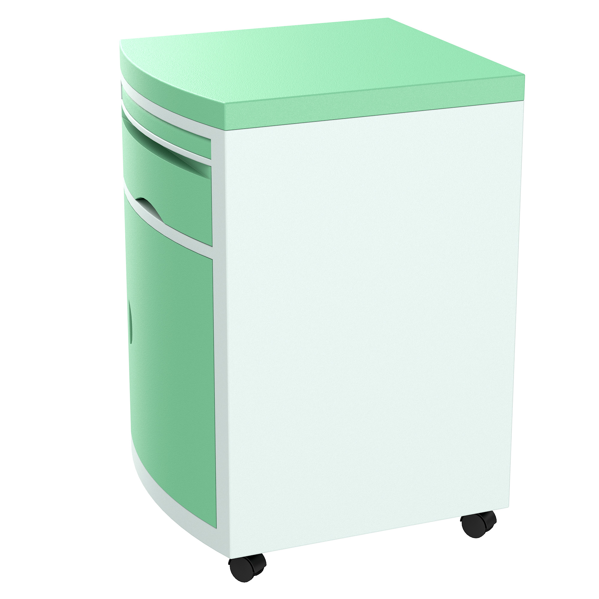 Hospital Bedside Table Low-poly 3D model_19