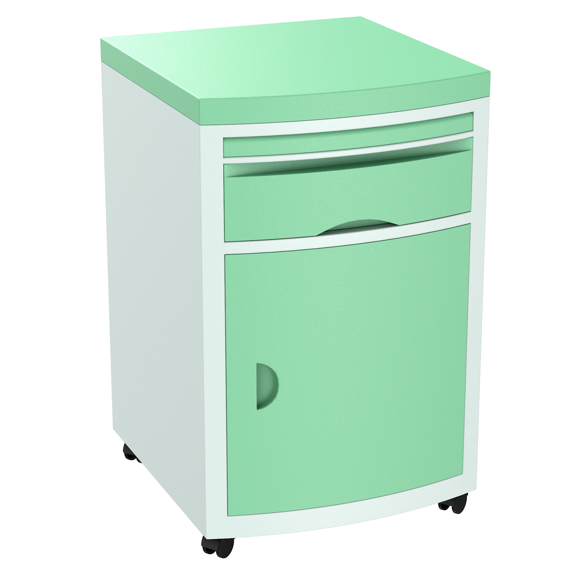 Hospital Bedside Table Low-poly 3D model_43
