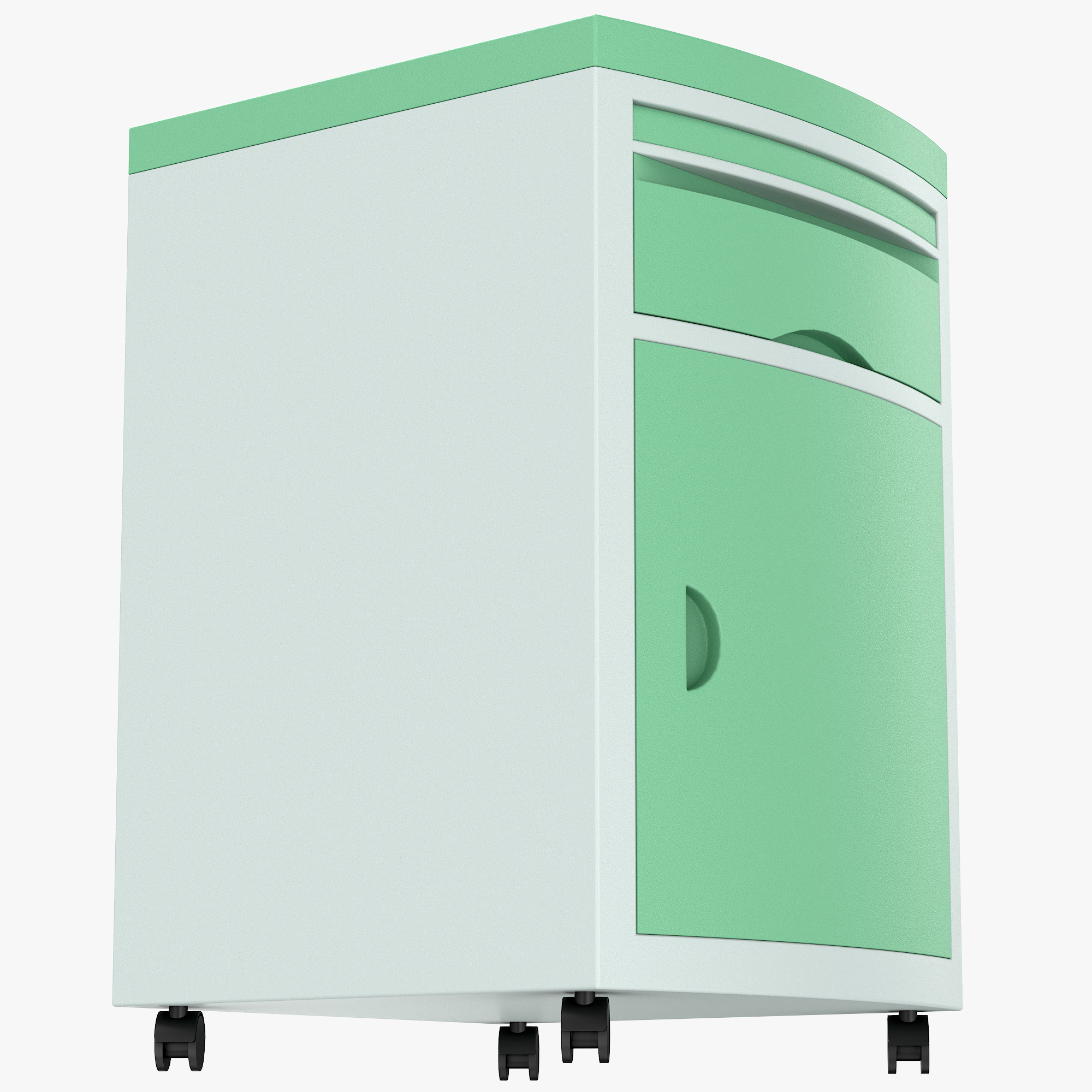 Hospital Bedside Table Low-poly 3D model_7