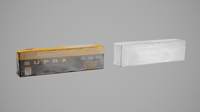 Vintage Kodak Film Box Low-poly 3D model