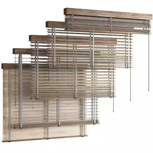 Wooden Blinds Set