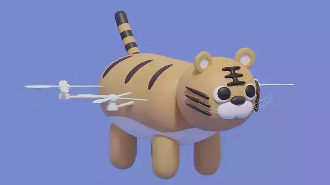 Cartoon Cute Tiger Animal Drone