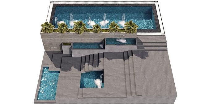 SWIMMING POOL NO68 A 3D model