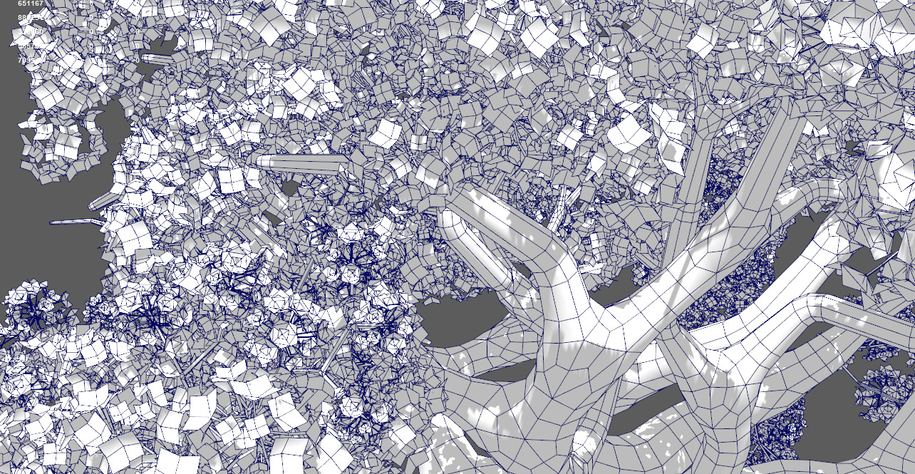 Cherry blossoms 3D model_7