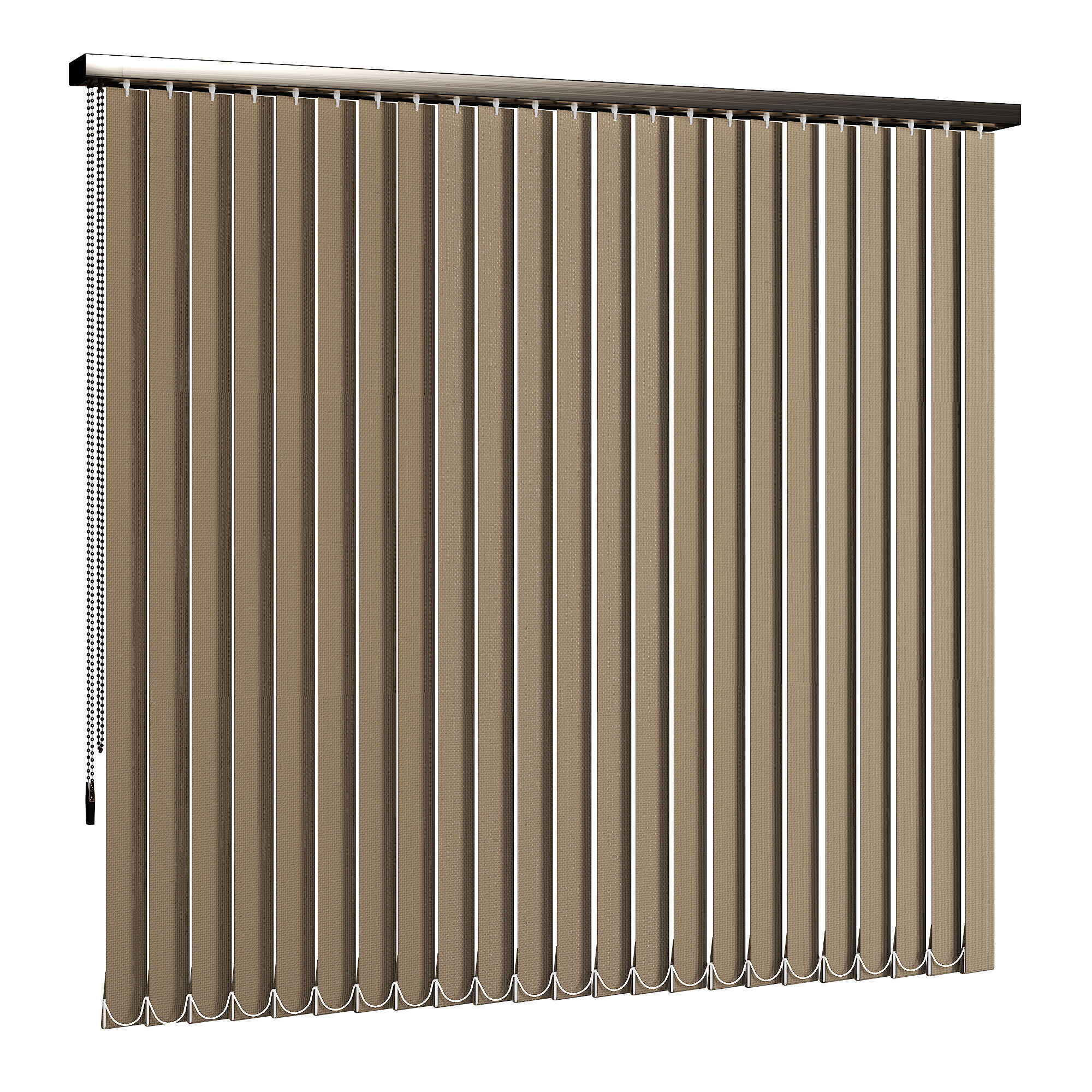 Vertical Blinds Set Low-poly 3D model_1