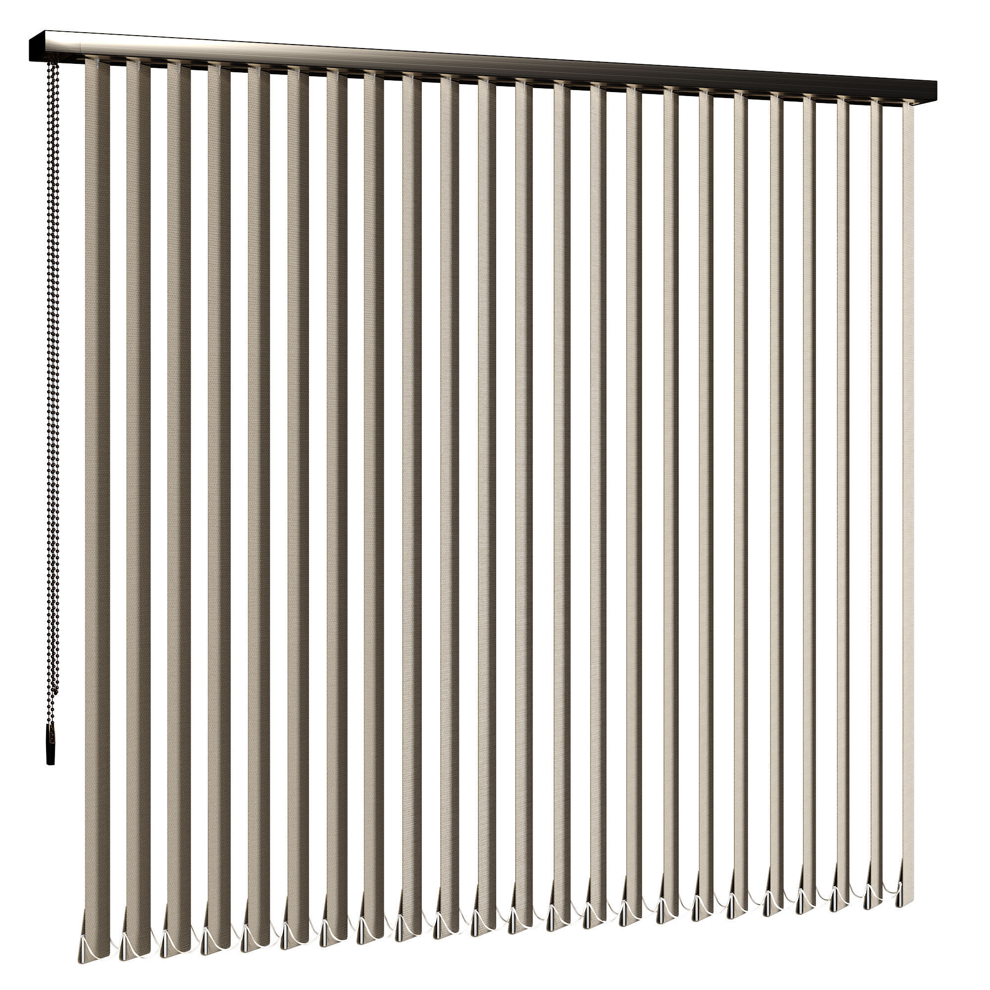 Vertical Blinds Set Low-poly 3D model_2