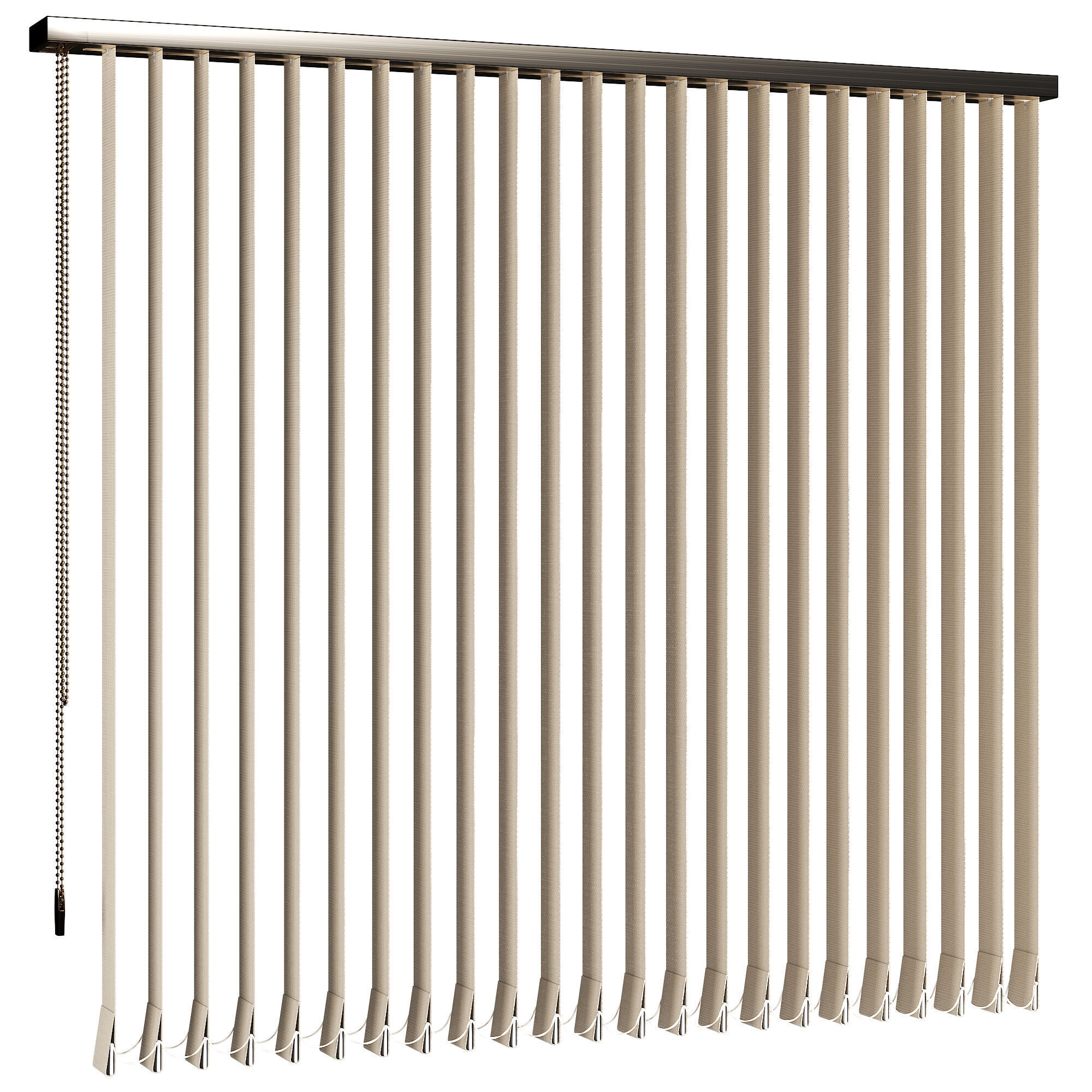 Vertical Blinds Set Low-poly 3D model_4
