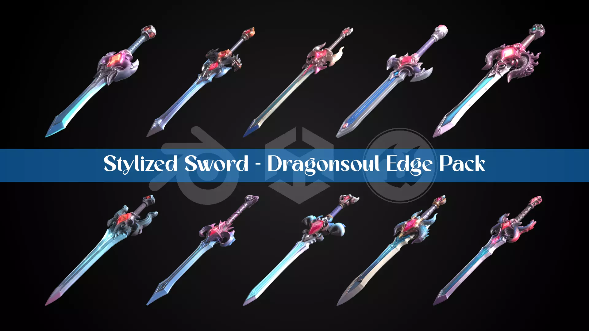 Stylized Sword - Dragonsoul Edge Pack 3D Model Collection_0