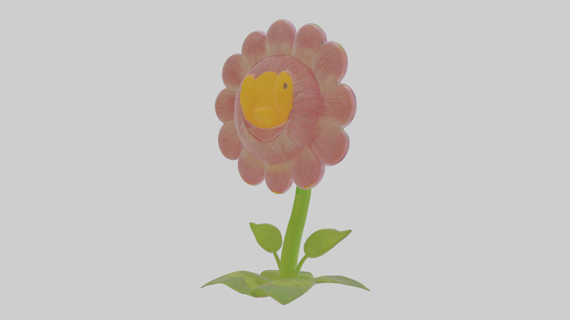 Cartoon Flower Low-poly 3D model_13