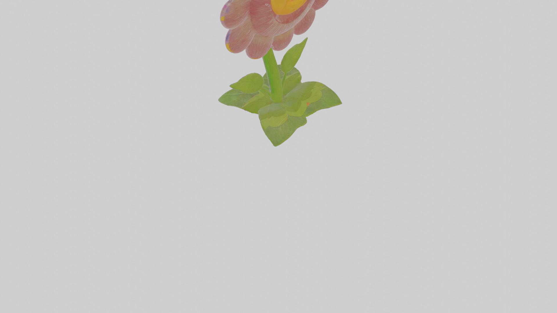 Cartoon Flower Low-poly 3D model_11
