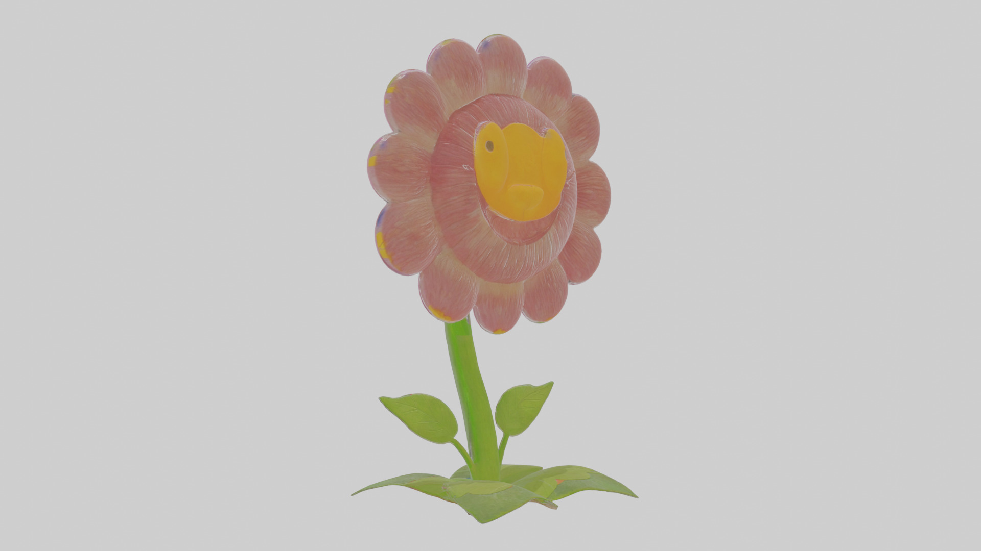 Cartoon Flower Low-poly 3D model_17