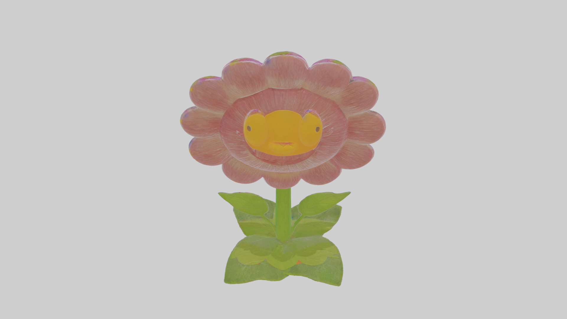 Cartoon Flower Low-poly 3D model_25