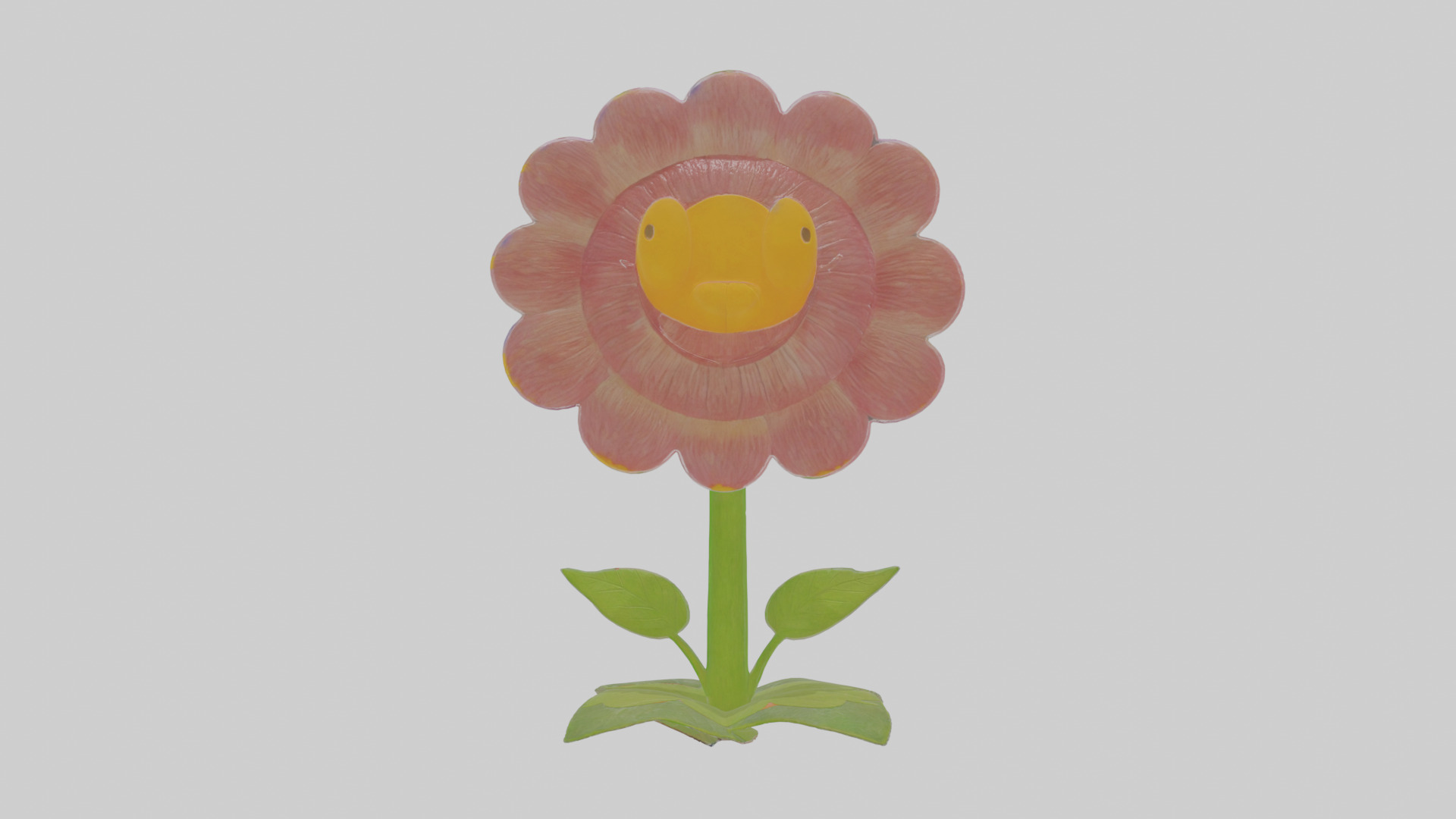 Cartoon Flower Low-poly 3D model_15