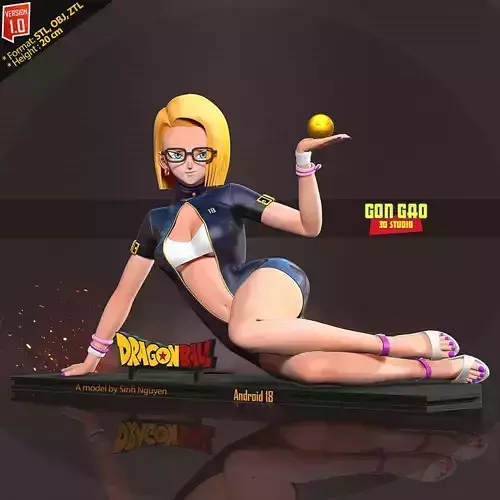 Android 18 - Poker girl part 2 3D print model