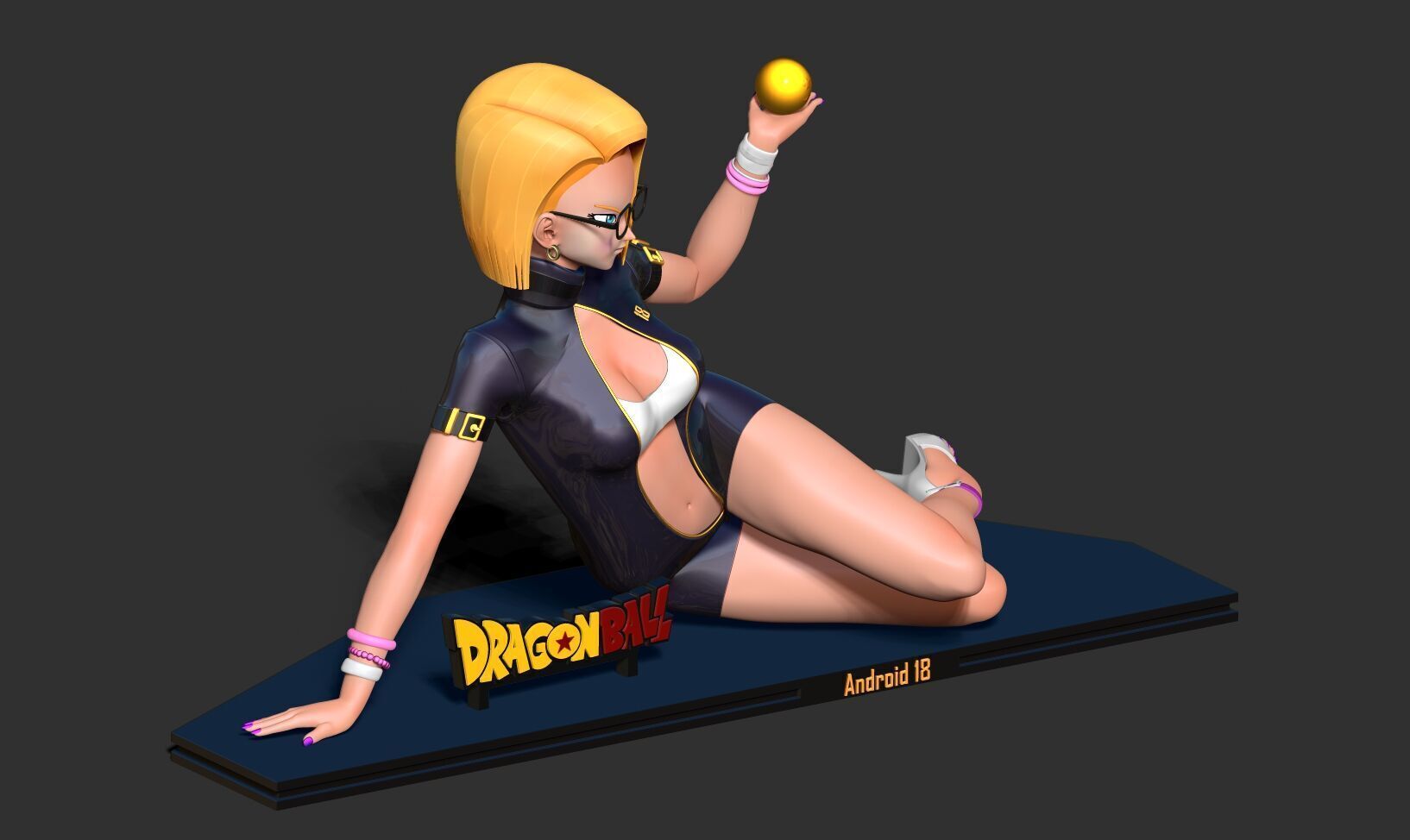 Android 18 - Poker girl part 2 3D print model_15