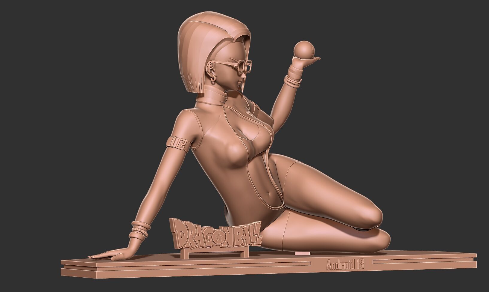 Android 18 - Poker girl part 2 3D print model_14