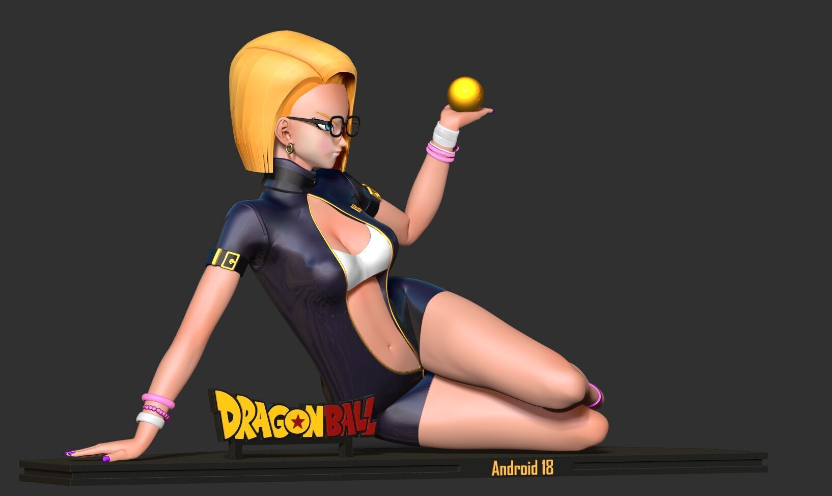 Android 18 - Poker girl part 2 3D print model_13