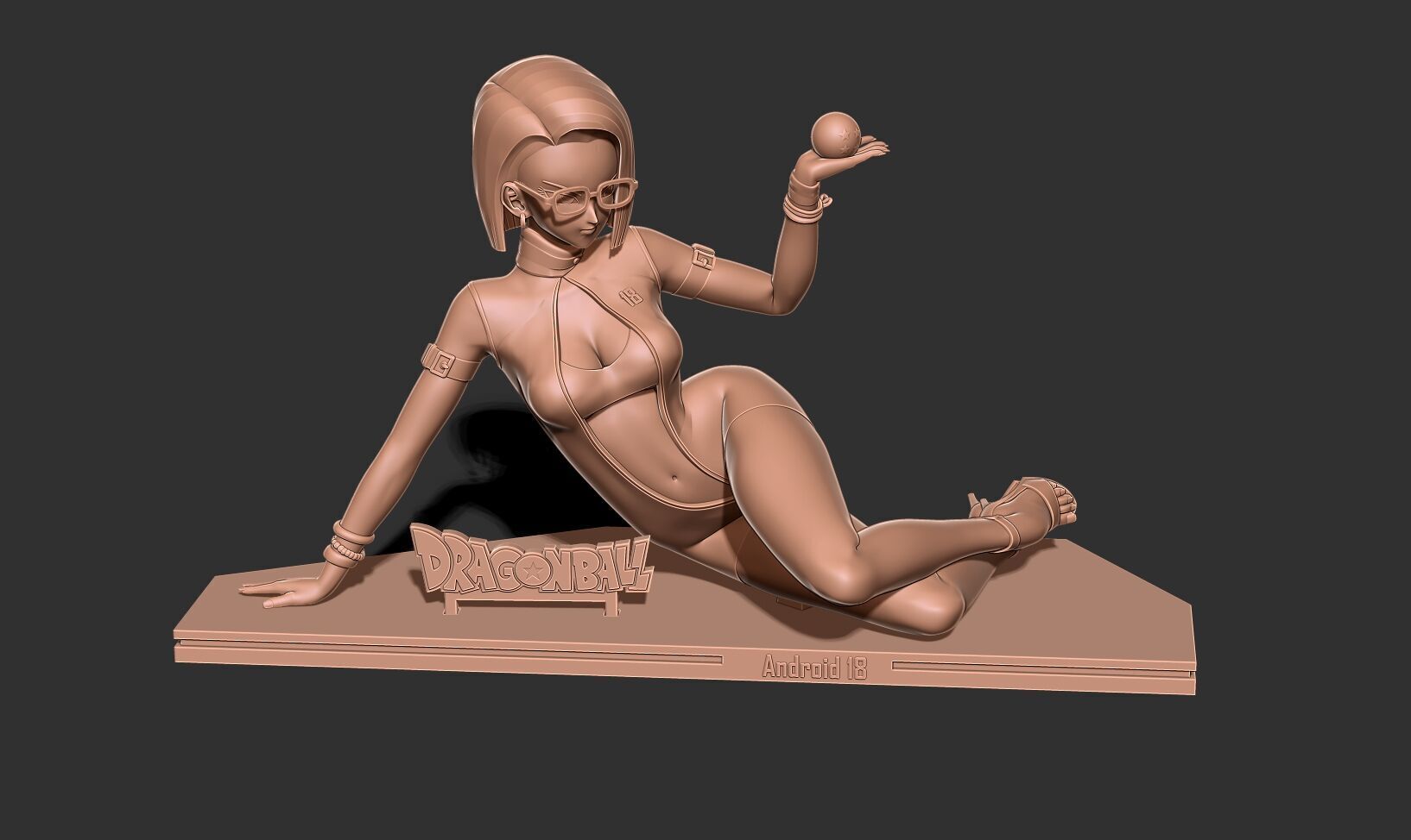 Android 18 - Poker girl part 2 3D print model_18