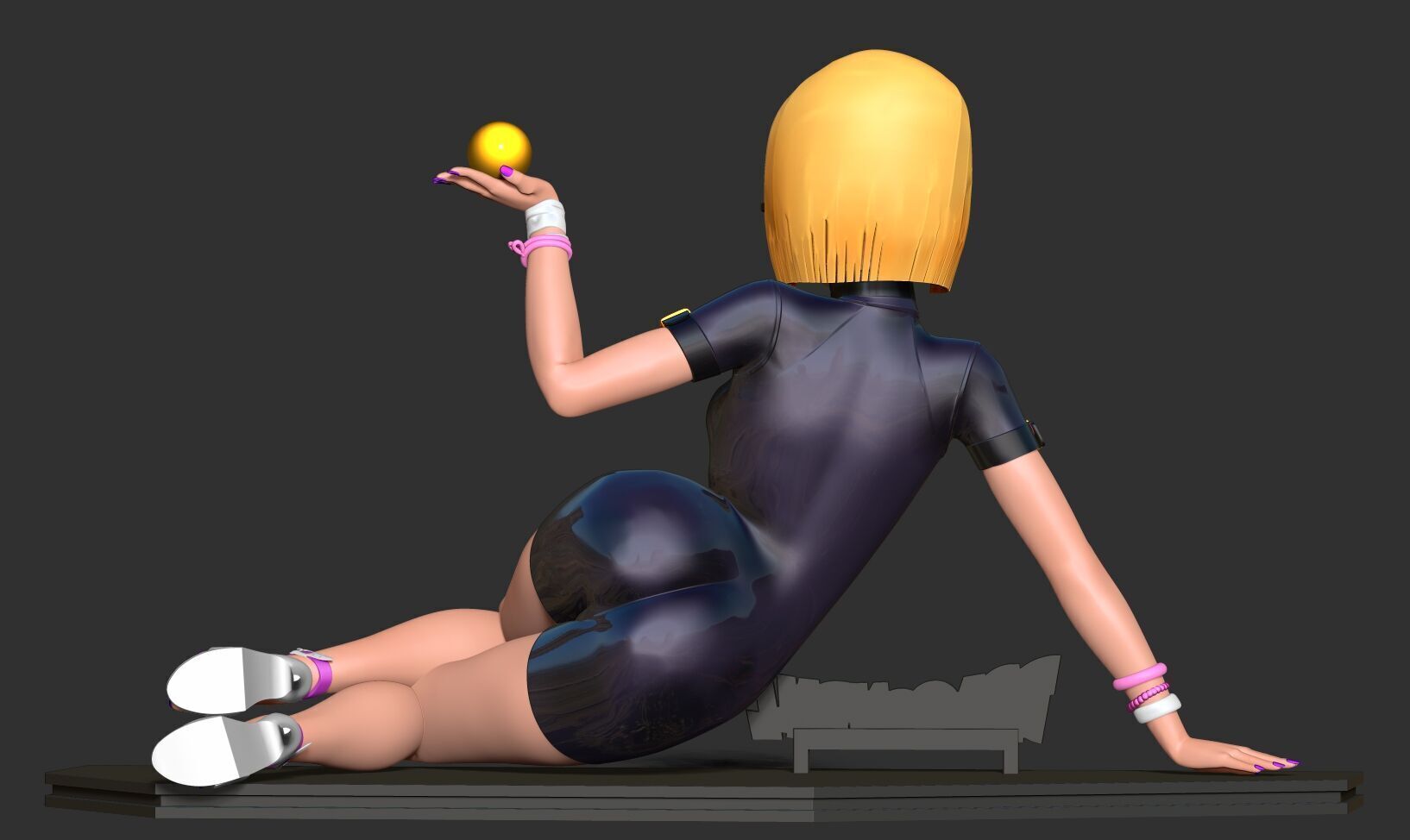 Android 18 - Poker girl part 2 3D print model_9