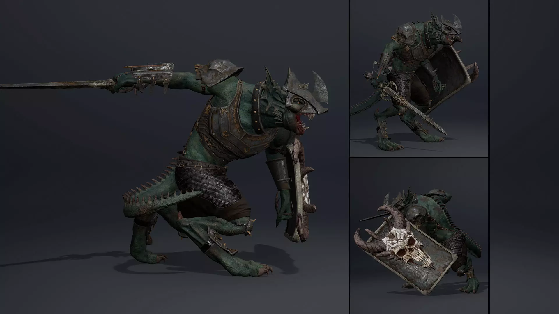 Ember Swordman Arm1 Brutal Low-poly 3D model