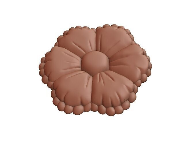 3D Printable Ornamental Flower - High-Detail Decorative Relief 3D print model